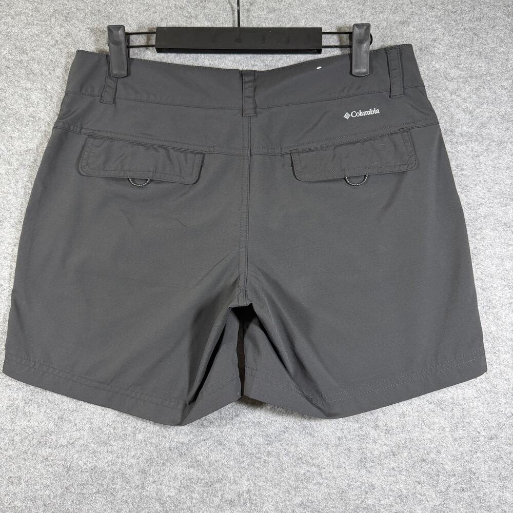 Columbia Omni-Shield Shorts Womens 6 Charcoal Gray Flap Pockets Outdoor Golf